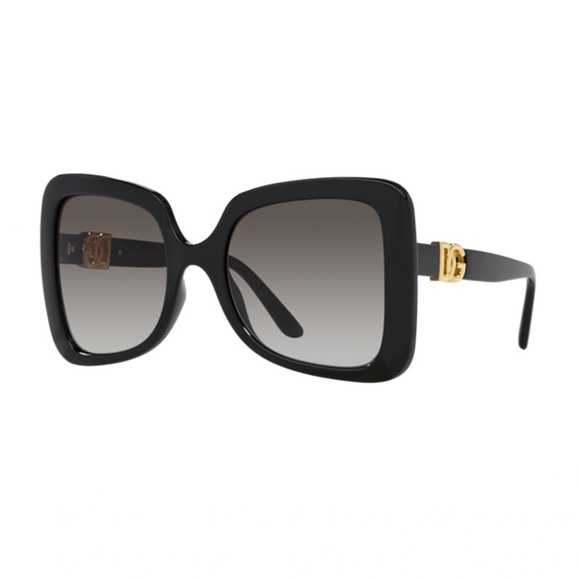 NEW DOLCE&GABBANA BUTTERFLY SUNGLASSES DG6193U 501/8G BLACK GREY GRADIENT - Picture 1 of 3